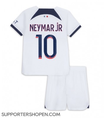 Paris Saint-Germain Neymar Jr #10 Bortatröja Barn 2023-24 Kortärmad (+ korta byxor)